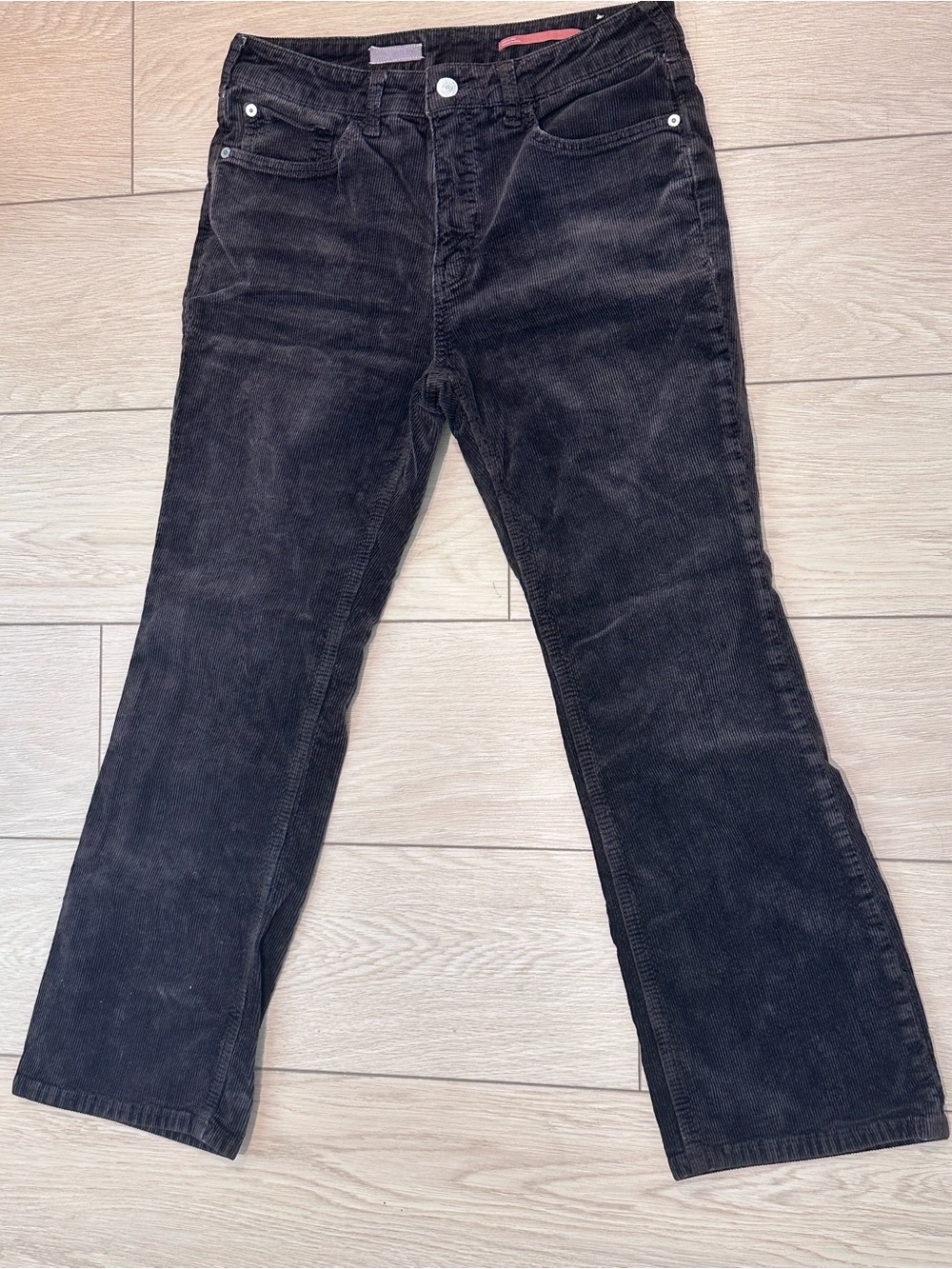 Anthropologie Pilcro The Yaya Corduroy Crop Jeans Sz 28 Brown